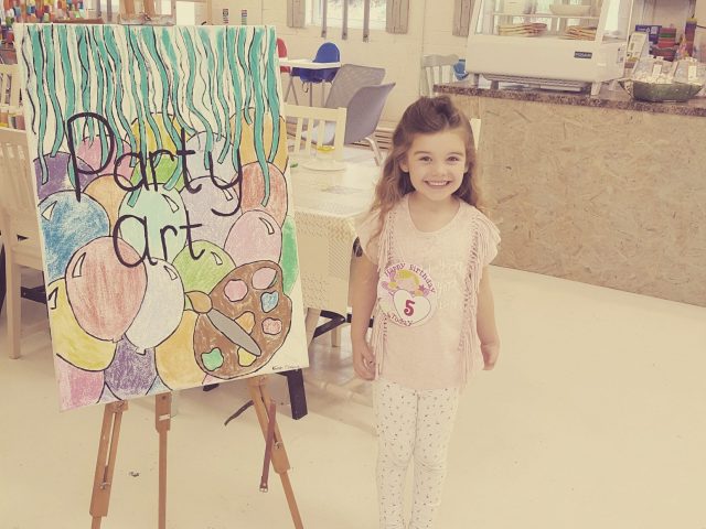 Children party art painting canvas