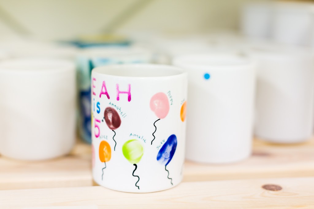 Paint your own pottery mugs